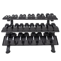 3-Tier Horizontal Dumbbell Rack  (holds 5-75lbs)