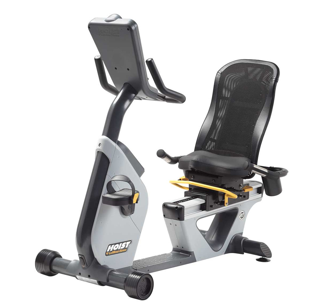 Hoist Lemond RT recumbent bike with a reclining seat
