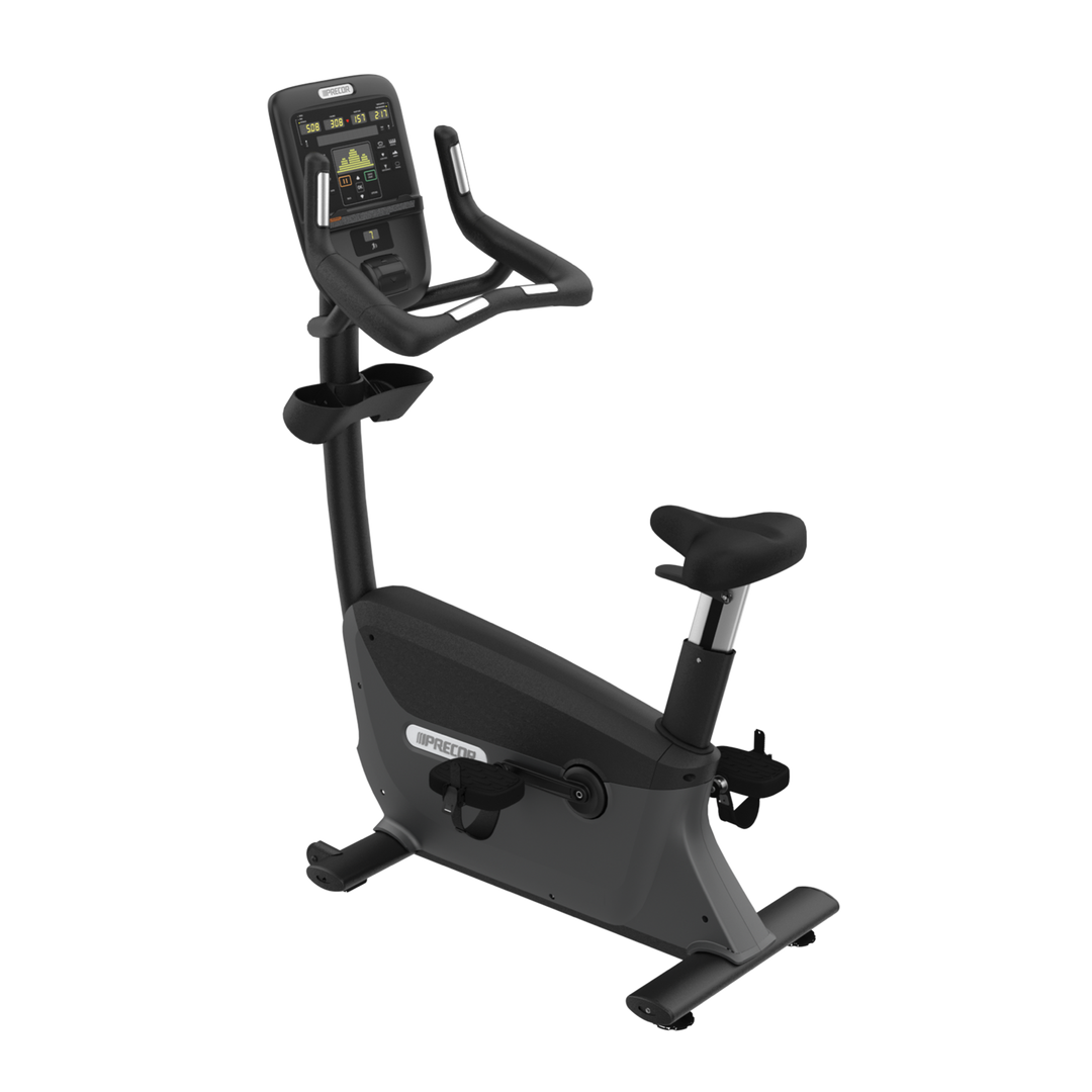 Precor UBK 835 upright bike in Black Pearl color