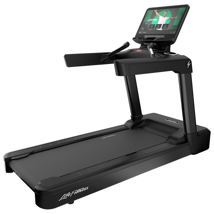 Life Fitness Club Series Plus Treadmill in black onyx color with SE4 console
