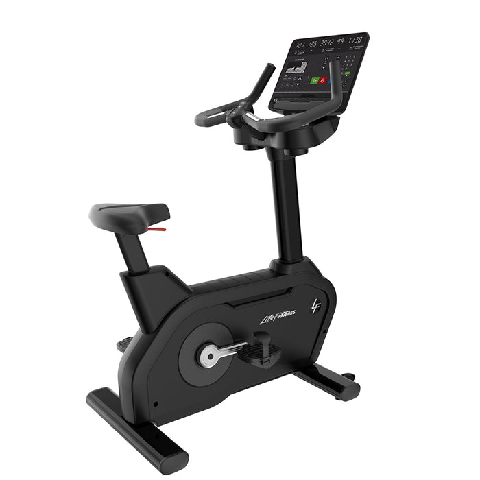 Life Fitness Club Series Plus Upright Bike in black onyx color and with SL console
