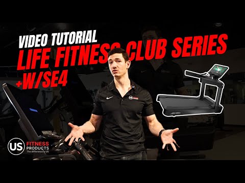Life Fitness Club Series Plus Treadmill with SE4 console YouTube video