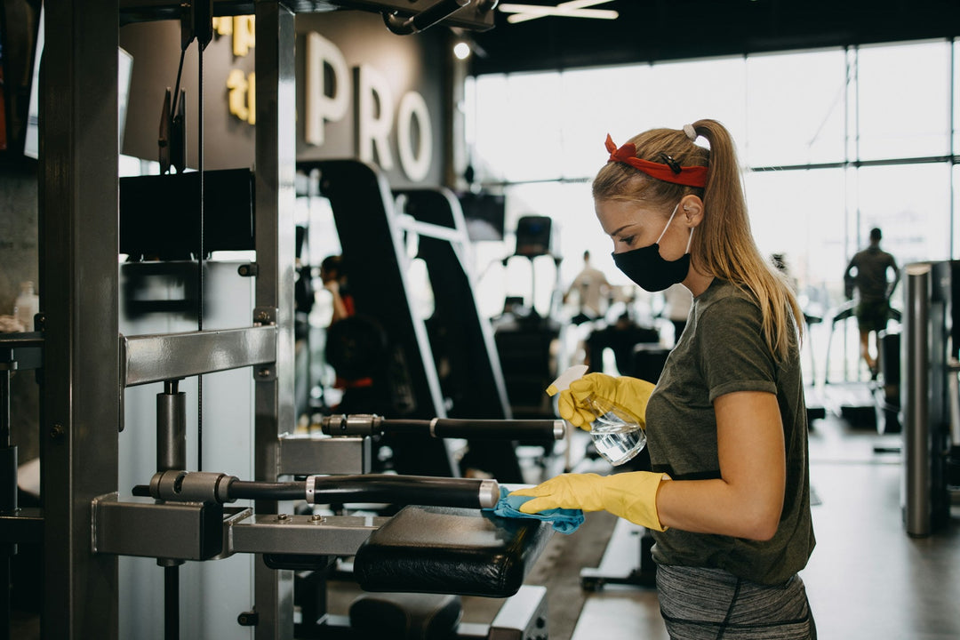 cleaning gym equipment