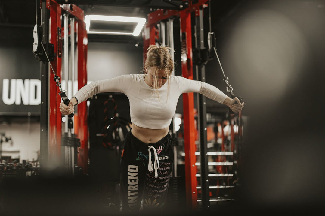 woman using gym equipment