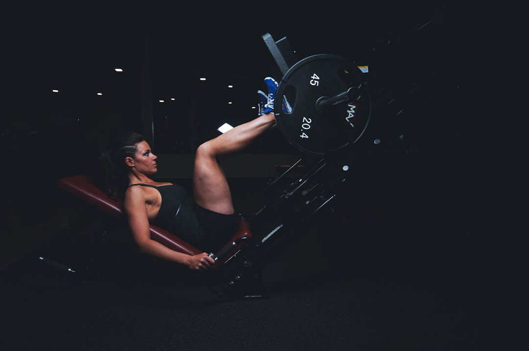 working out at the gym
