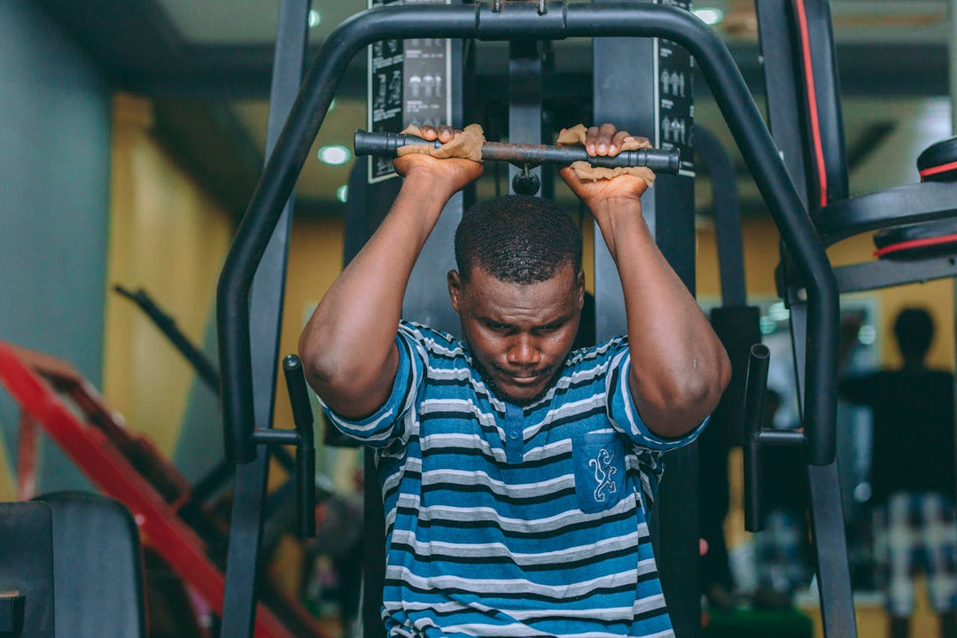 using gym equipment