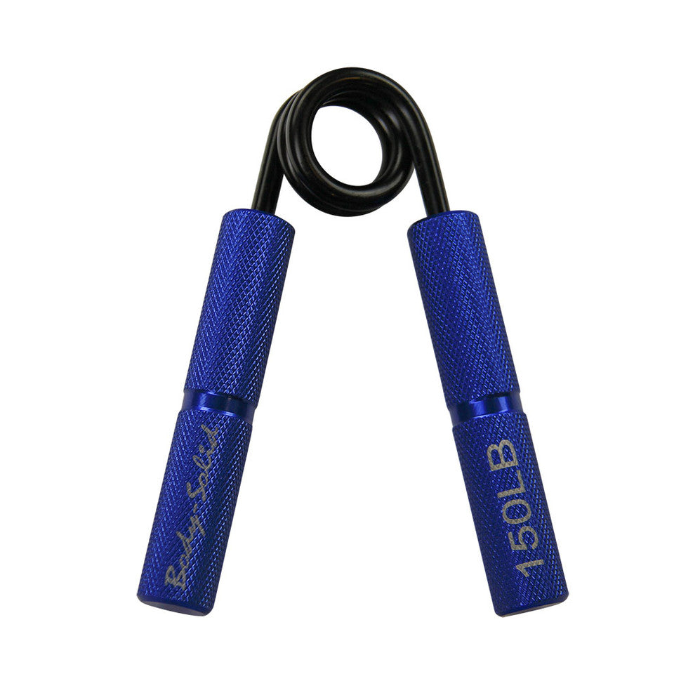 Body-Solid 150 lb aluminum grip trainer with blue anodized handles.