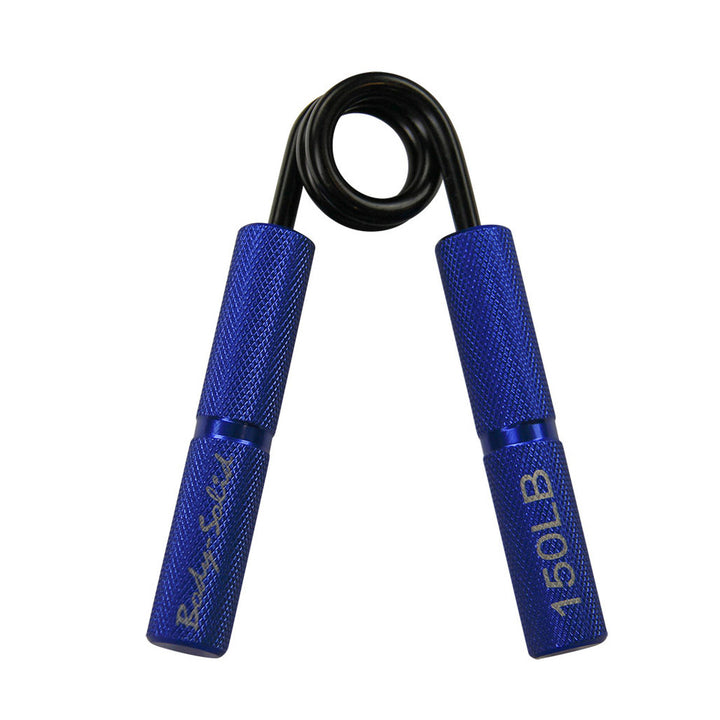 Body-Solid 150 lb aluminum grip trainer with blue anodized handles.