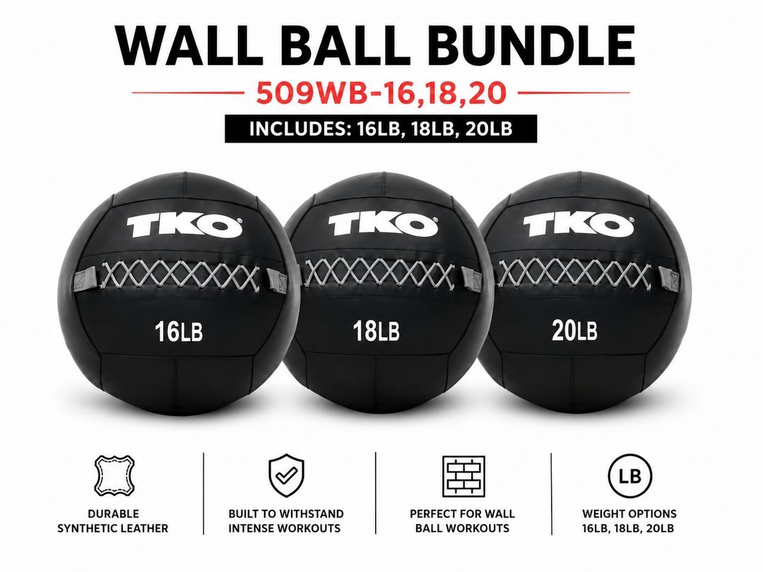 Wall Ball Bundle 16-20 Lb with vinyl cover and reinforced stitching