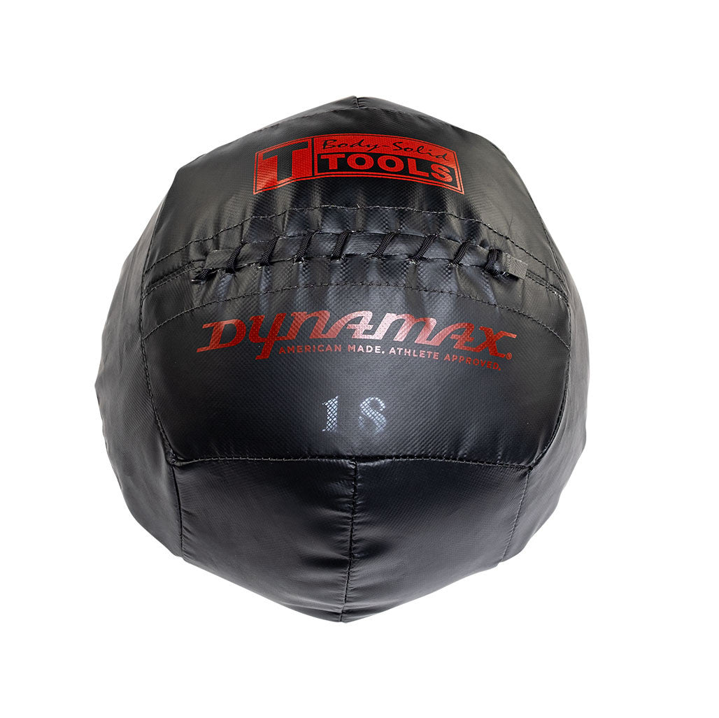18 lb Body-Solid Premium Dynamax soft medicine ball.