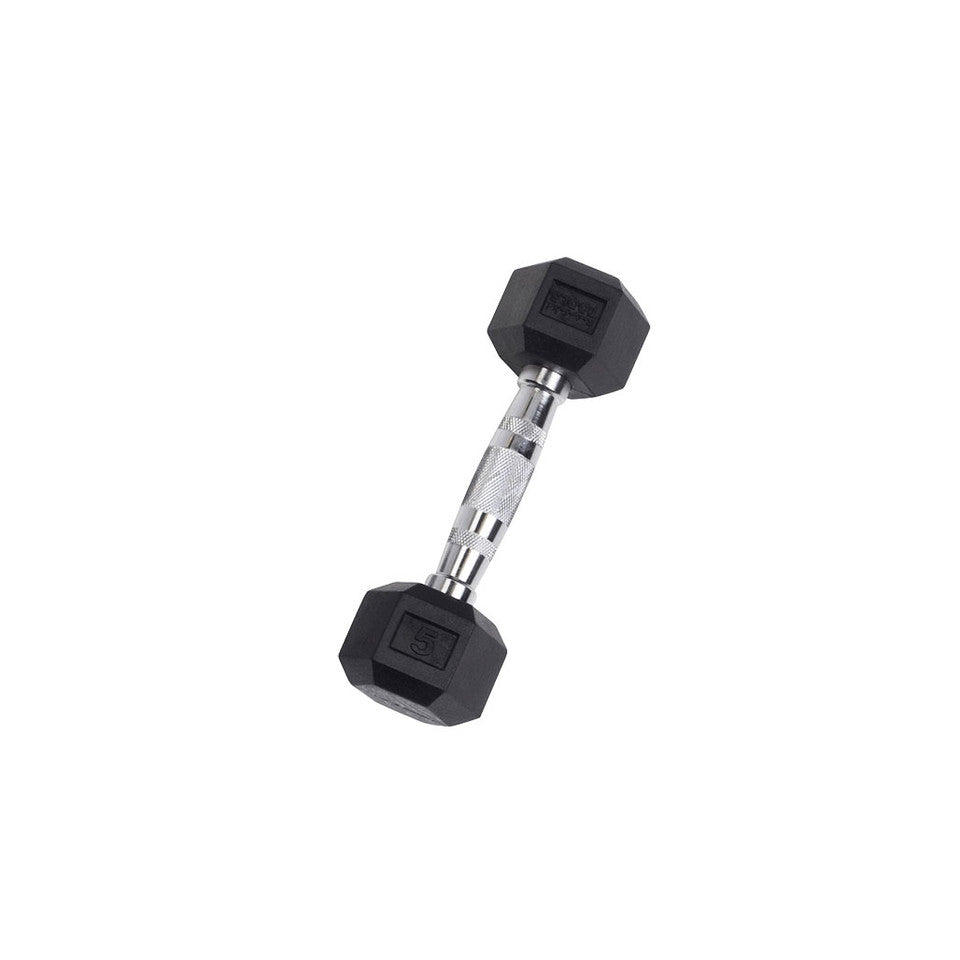Body Solid Rubber Hex Dumbbells