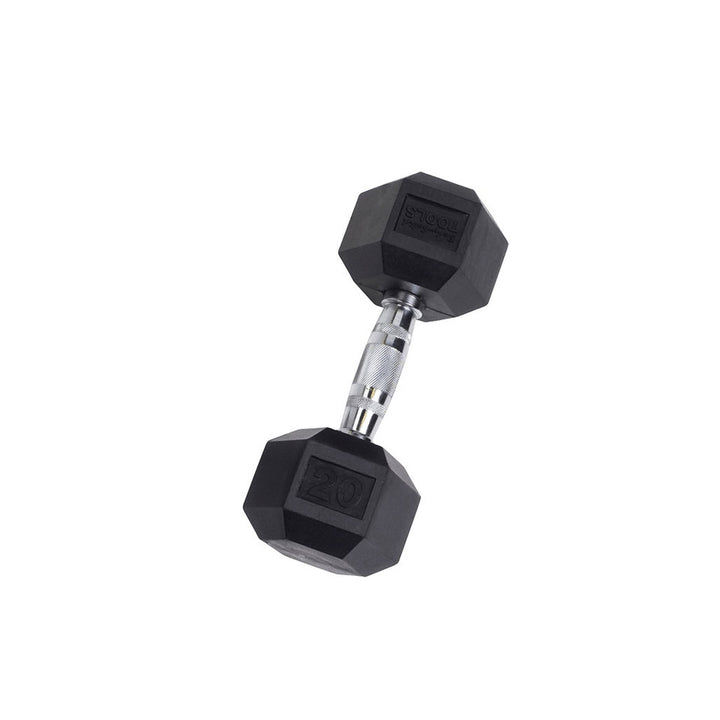 Body Solid Rubber Hex Dumbbells