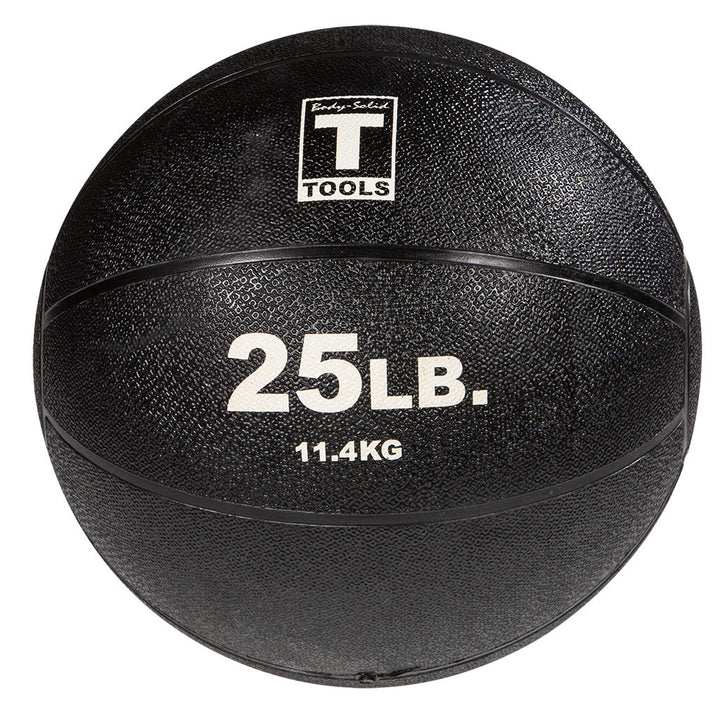 25 lb Body-Solid premium medicine ball with textured black rubber surface.