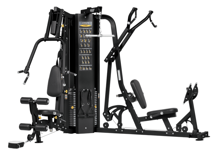 2 stack multi gym dual weight system for full body strength training with multiple exercise stations in home gym