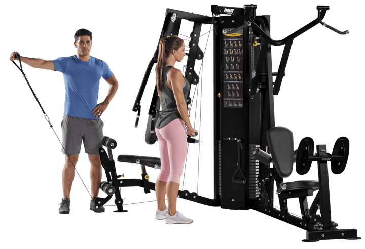 2 stack multi gym cable exercise for functional strength training and full body workout versatility