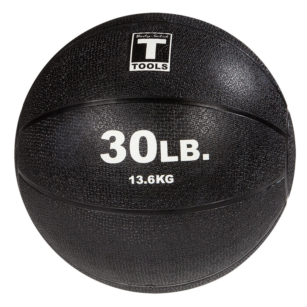 30 lb Body-Solid premium medicine ball with textured black rubber surface.