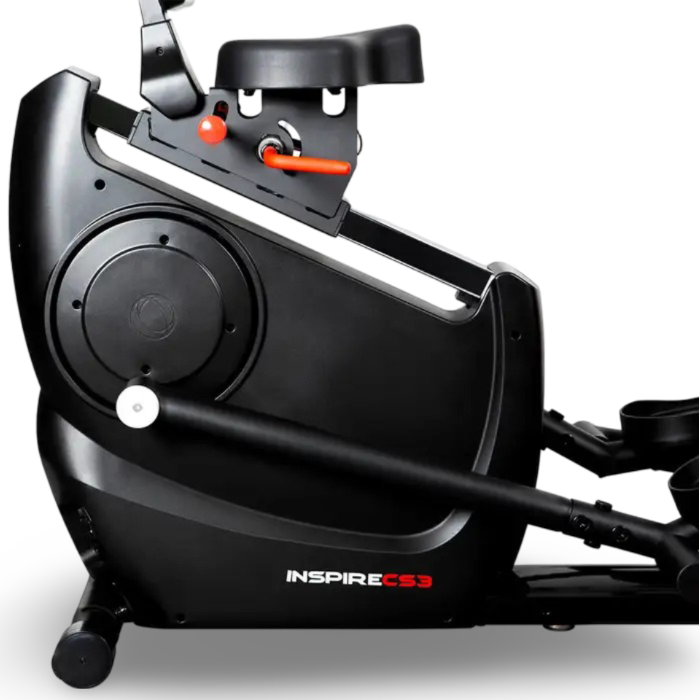 Inspire CS3 cardio strider with adjustable seat height and 3-point back tilt