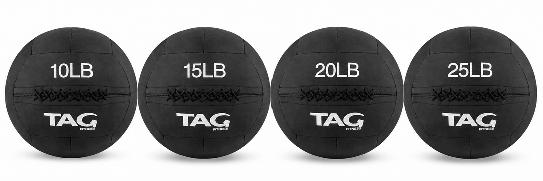 Set of black BulletProof medicine balls 