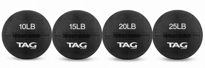 Set of black BulletProof medicine balls 