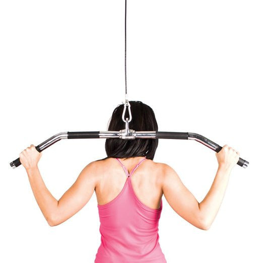 TKO 38" Chrome Lat Bar w/Polyurethane Round