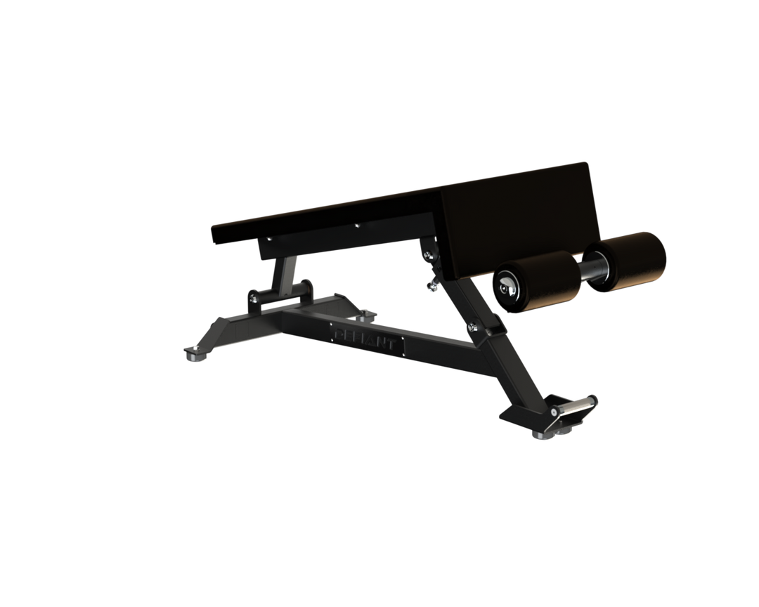 Side view of the Defiant Strength adjustable decline weight bench