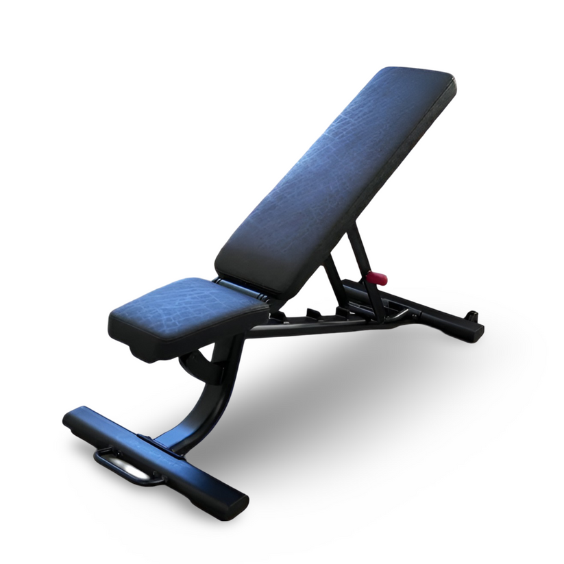 Adjustable weight bench incline position with sturdy frame for full body strength training in home gym setup