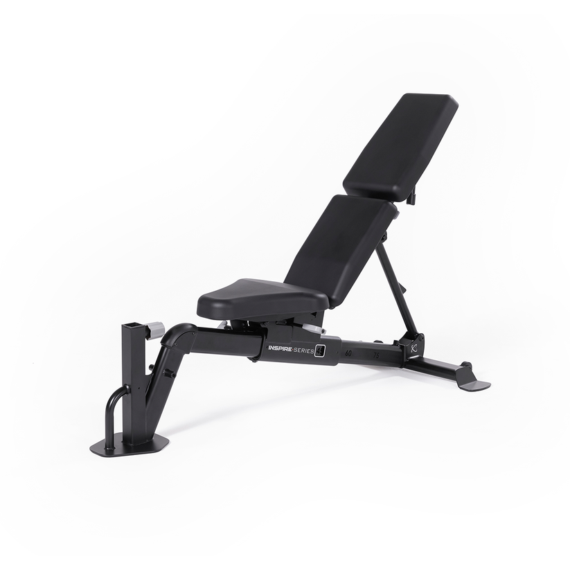 Adjustable weight bench flat incline positions for full body strength training in home gym setup side view