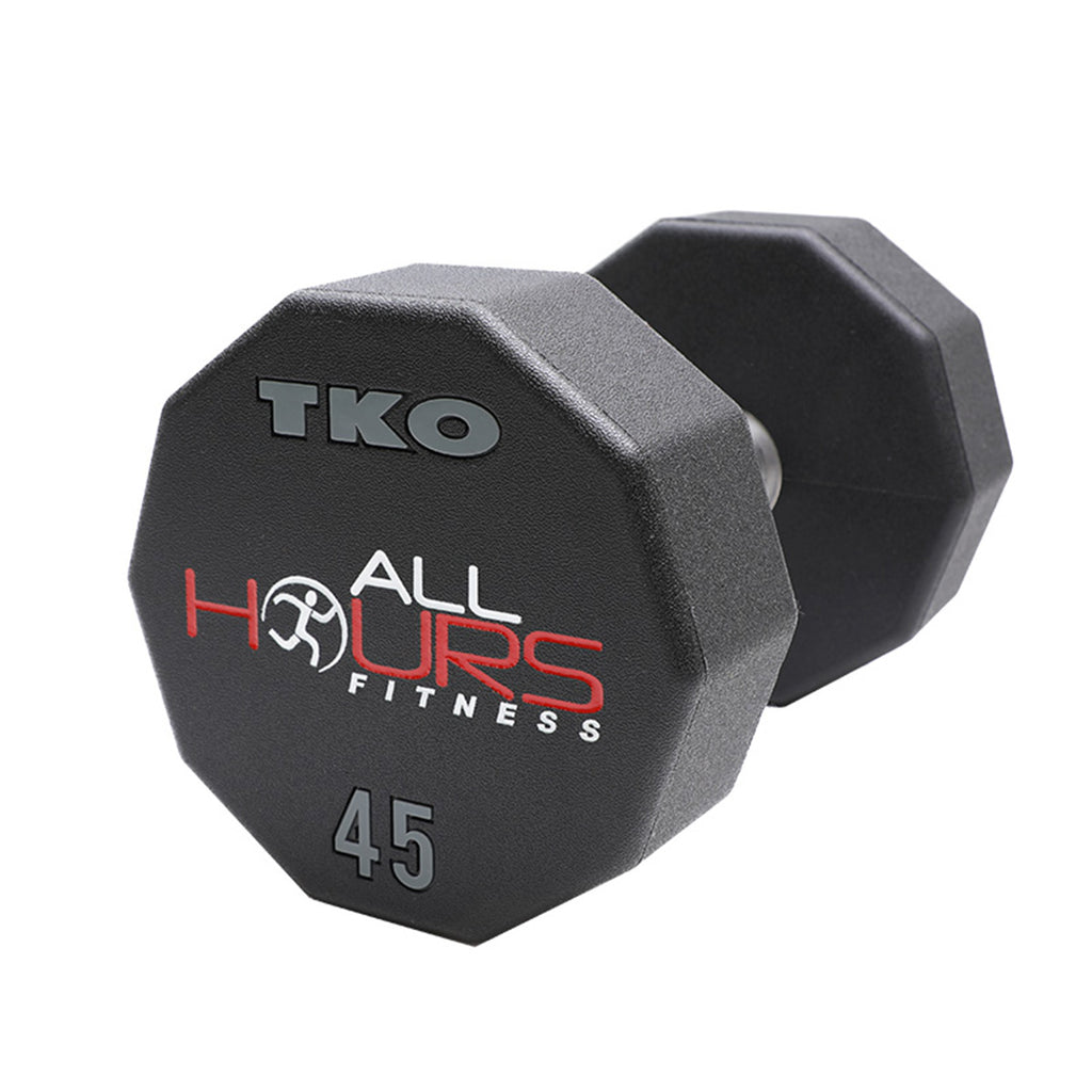 TKO 55 lb Custom Ten-Sided Urethane Dumbbells
