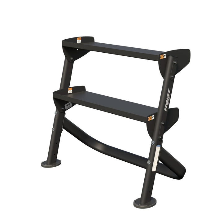 angled dumbbell rack with ergonomic design for easy access to free weights
