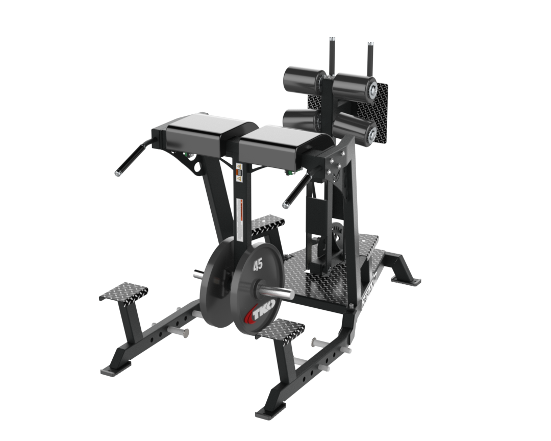 Angled view of the Defiant Strength Hyper GHD combo machine.