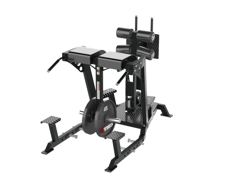 Angled view of the Defiant Strength Hyper GHD combo machine.