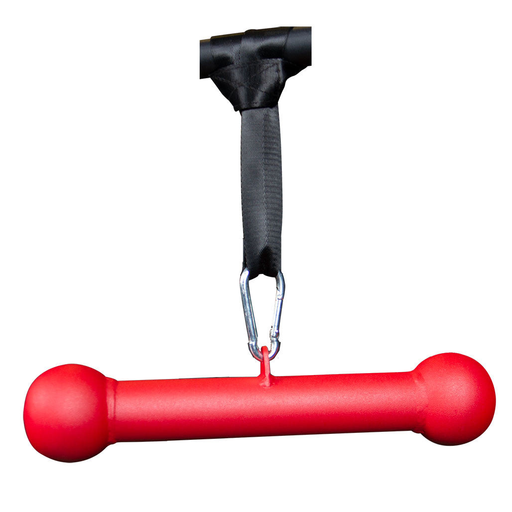 Body-Solid BSTDB dog bone grip trainer with nylon strap and carabiner attachment.