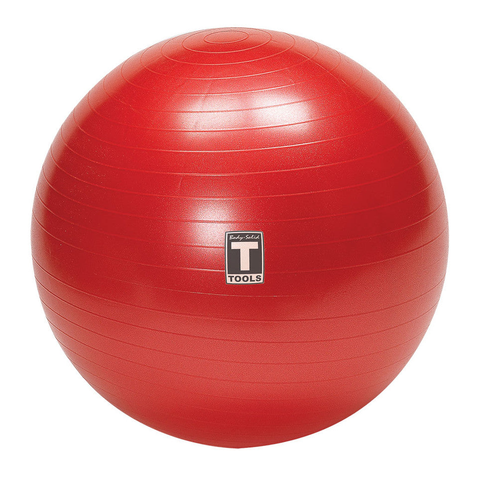 Red Body-Solid BSTSB65 65 cm stability ball with textured horizontal surface
