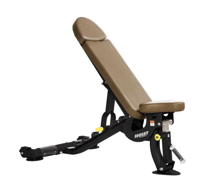 Hoist commercial flat incline adjustable weight bench with wheat padding and steel frame for gym strength training
