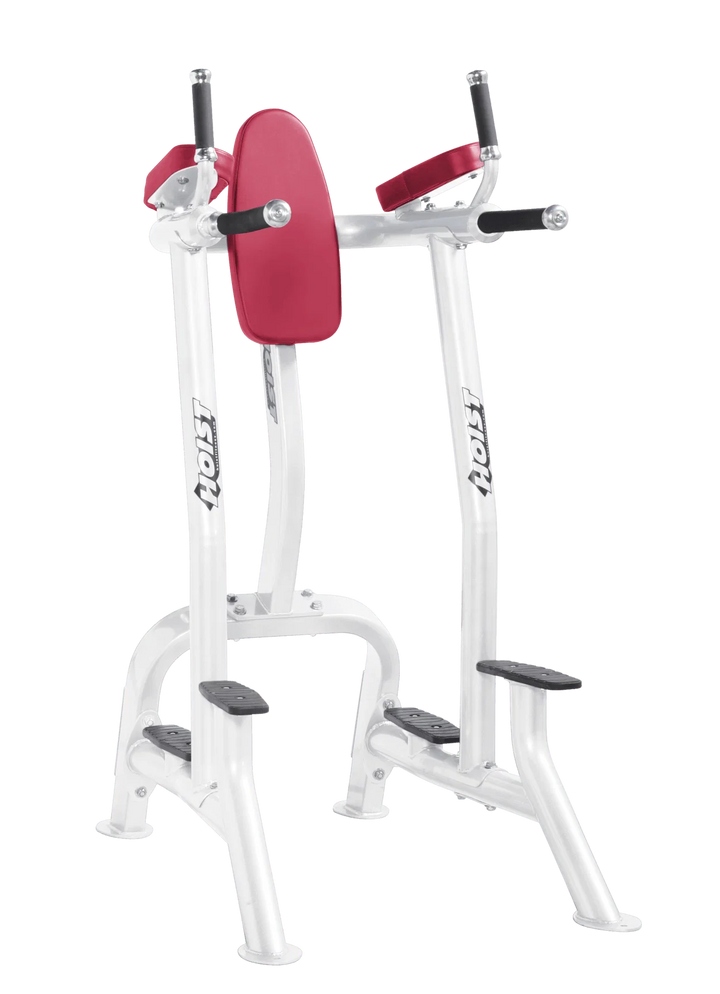 Hoist white american beauty commercial vertical knee raise and dip station for core, triceps, and upper body bodyweight exercises