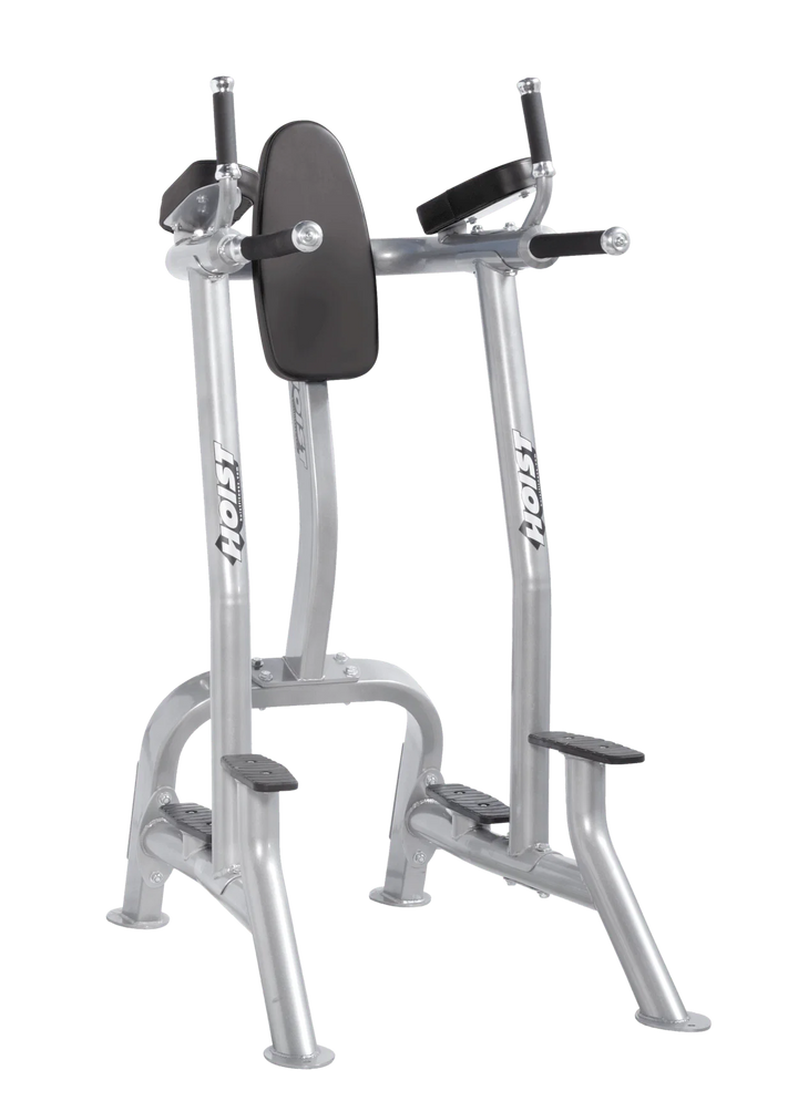 Hoist platinum black commercial vertical knee raise and dip station for core, triceps, and upper body bodyweight exercises