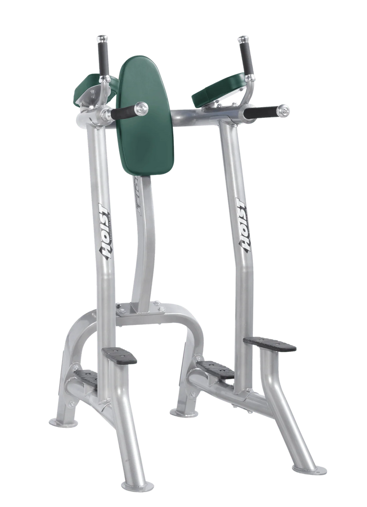 Hoist platinum hunter green commercial vertical knee raise and dip station for core, triceps, and upper body bodyweight exercises