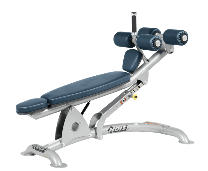 NVY Platinum Hoist commercial adjustable decline ab bench with padded leg rollers for abdominal and core strength exercises