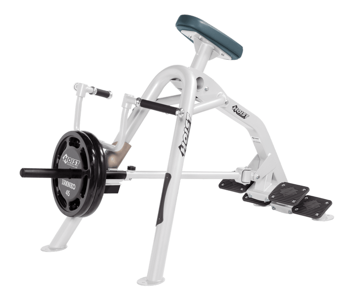 Commercial incline WH-BRD leverage row machine with chest support pad and plate-loaded arms for back training