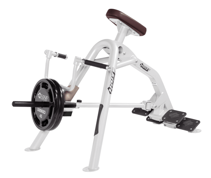 Commercial incline WH-BRG leverage row machine with chest support pad and plate-loaded arms for back training