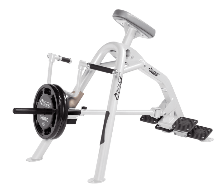 Commercial incline WH-DVG leverage row machine with chest support pad and plate-loaded arms for back training