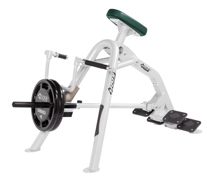 Commercial incline WH-HGR leverage row machine with chest support pad and plate-loaded arms for back training