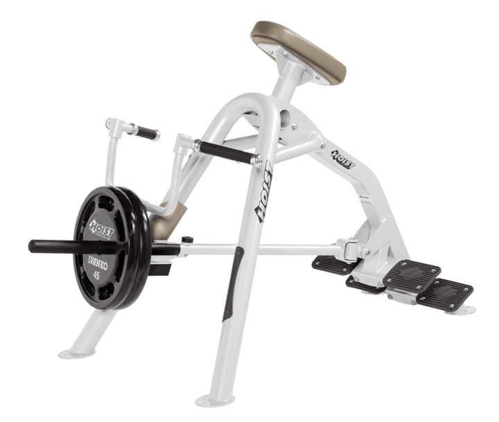 Commercial incline WH-SUE leverage row machine with chest support pad and plate-loaded arms for back training