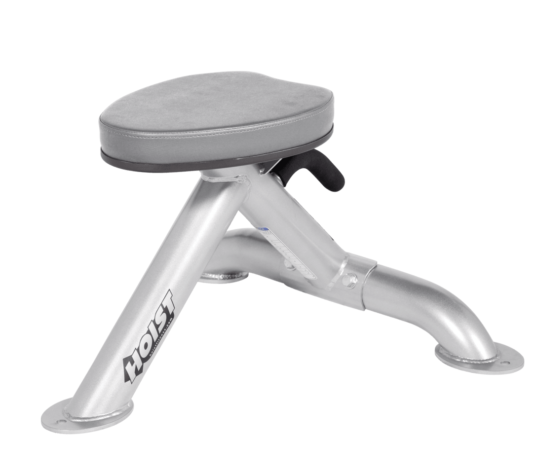 Commercial DVG platinum utility stool with padded seat and compact frame for versatile strength training support