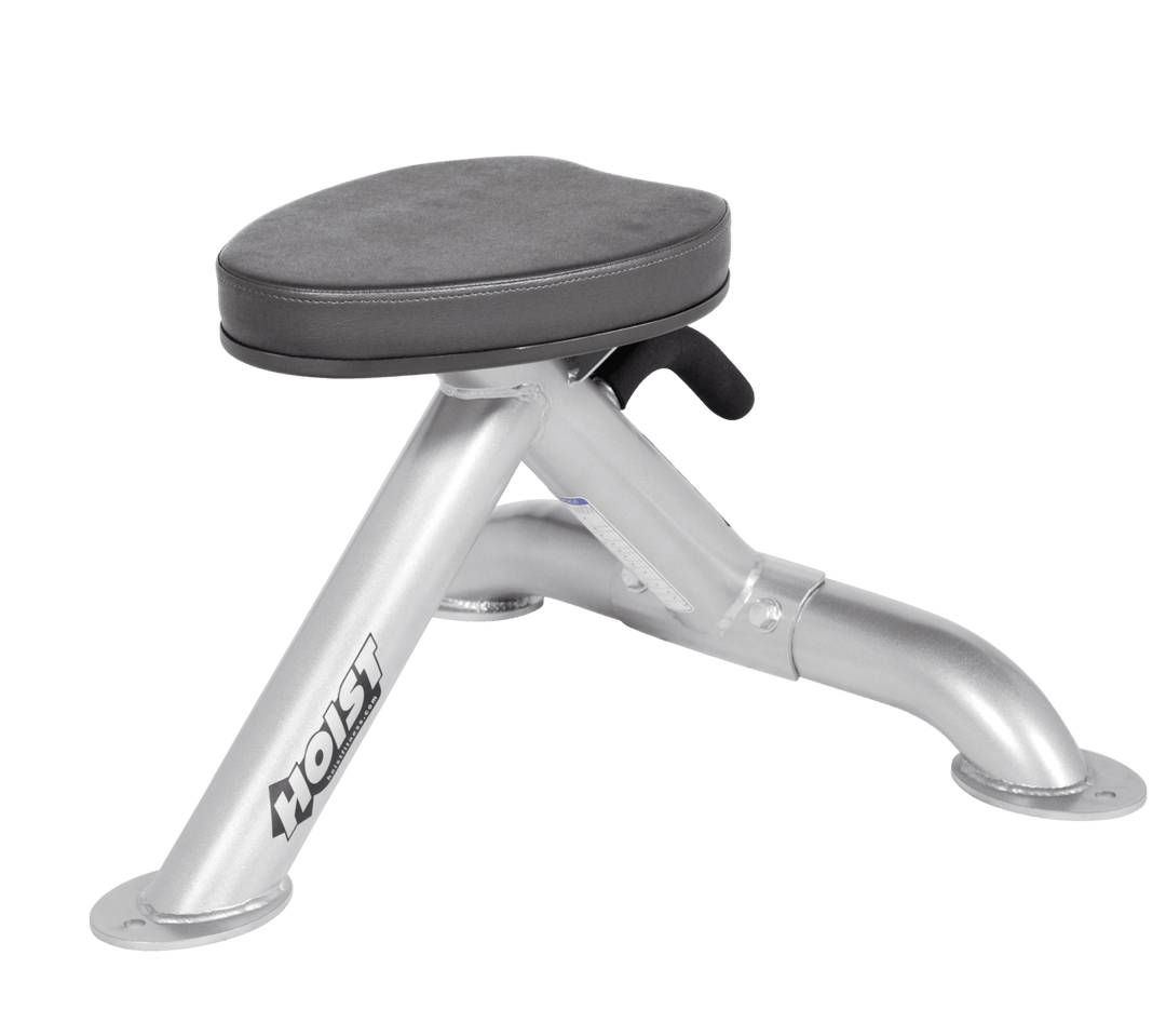 Commercial SLG platinum utility stool with padded seat and compact frame for versatile strength training support