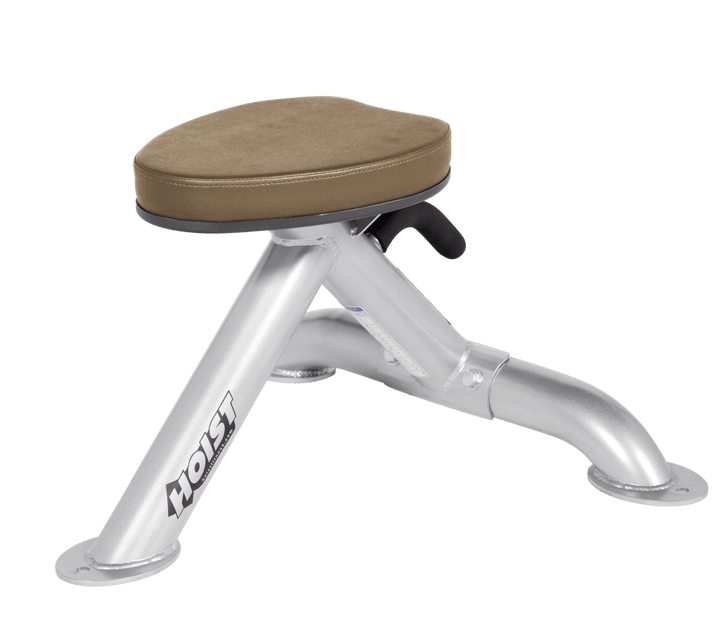 Commercial WHT platinum utility stool with padded seat and compact frame for versatile strength training support