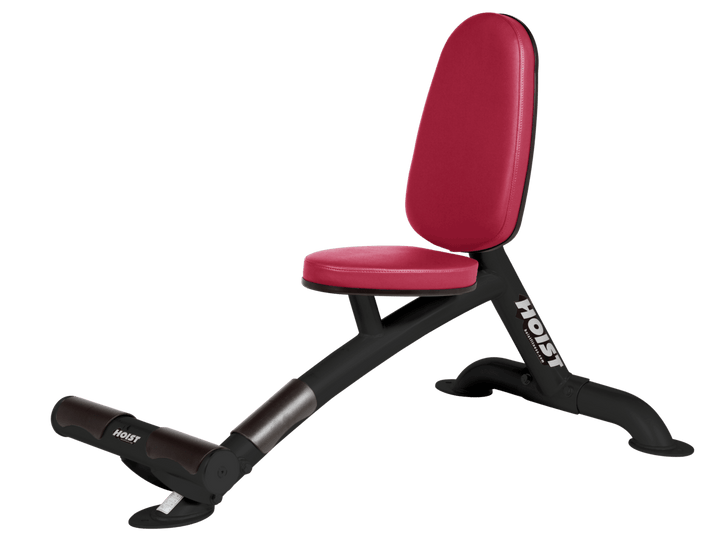 Utility AMB bench with upright back pad and seat for versatile strength training exercises
