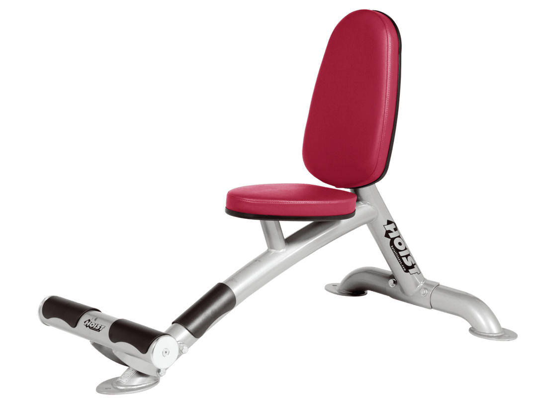 Utility AMB platinum bench with upright back pad and seat for versatile strength training exercises