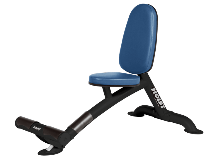 Utility SKY bench with upright back pad and seat for versatile strength training exercises