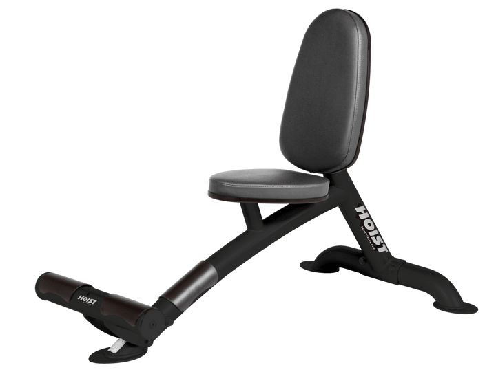 Utility SLG bench with upright back pad and seat for versatile strength training exercises